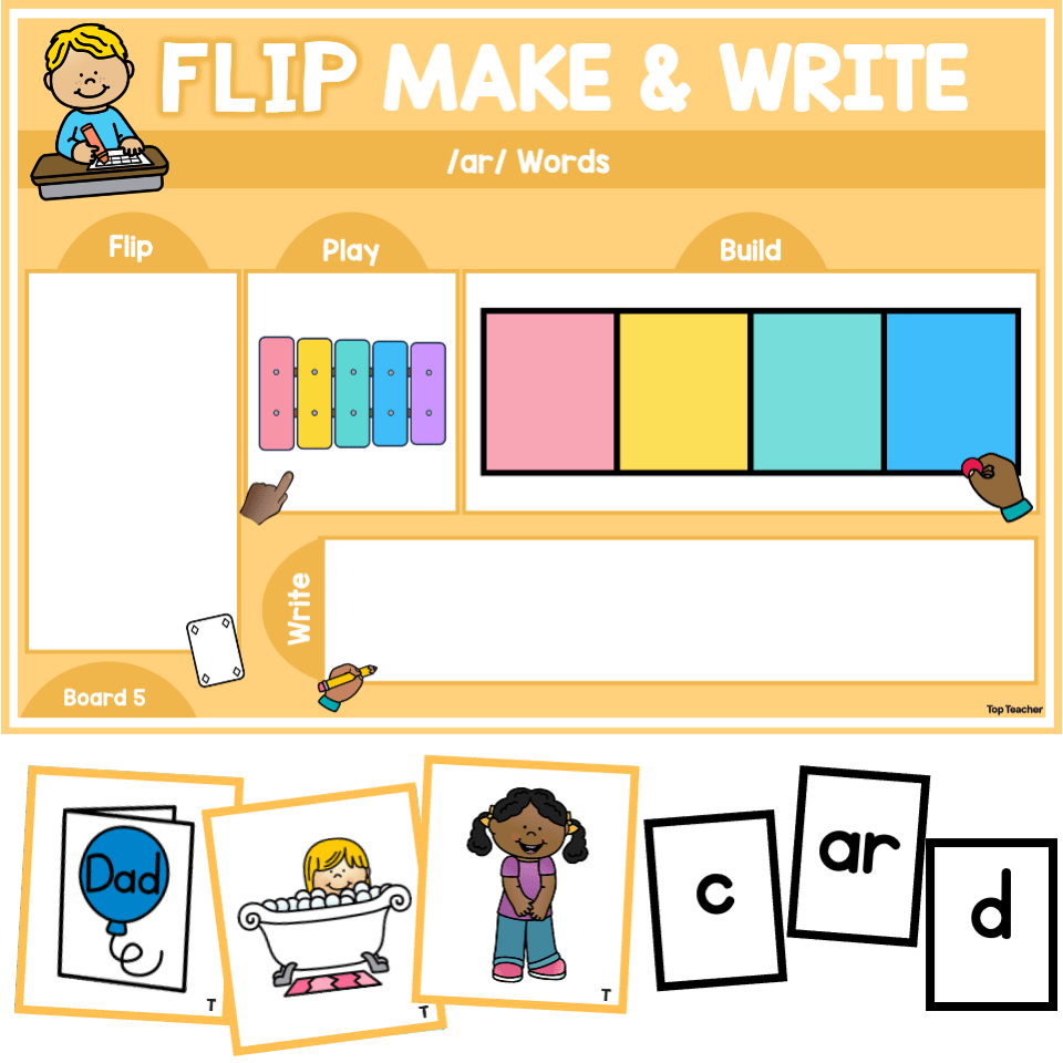 Flip, Make & Write: /ar/ - Top Teacher
