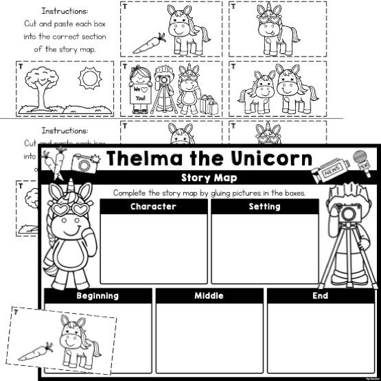 Thelma the Unicorn Story Map - Top Teacher